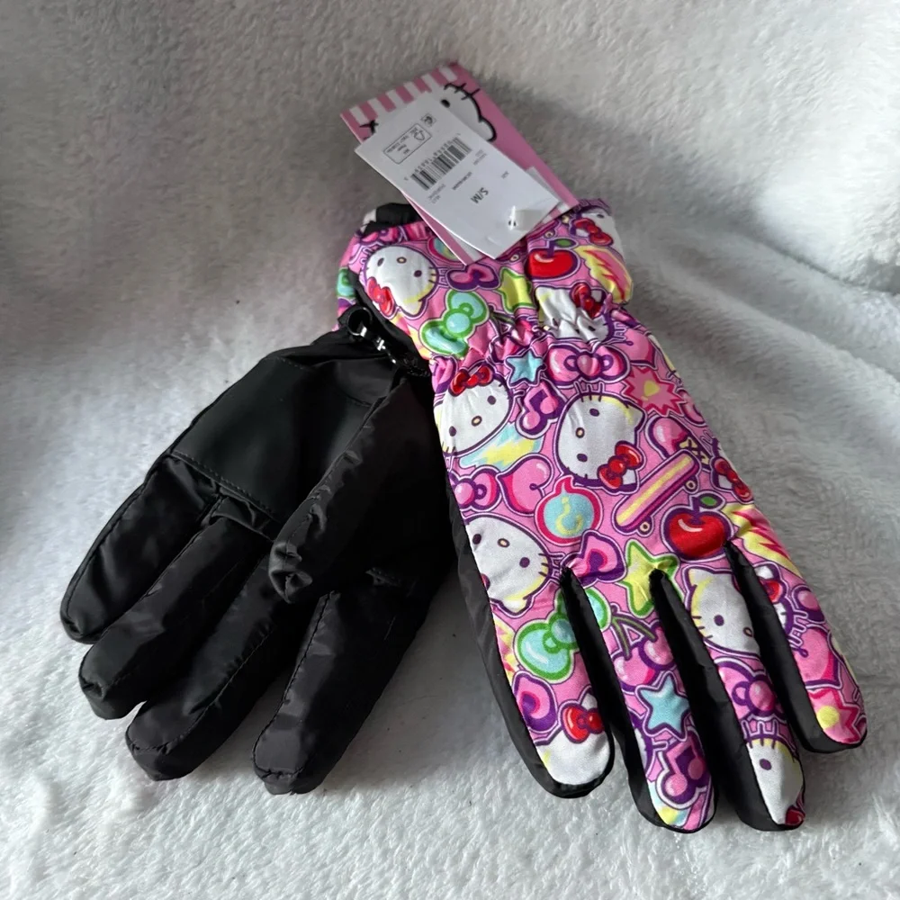 Hello Kitty Ski‎ Gloves New Size S/M Colorful